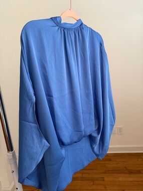 Impressions Royal Blue Blouse New with Tags